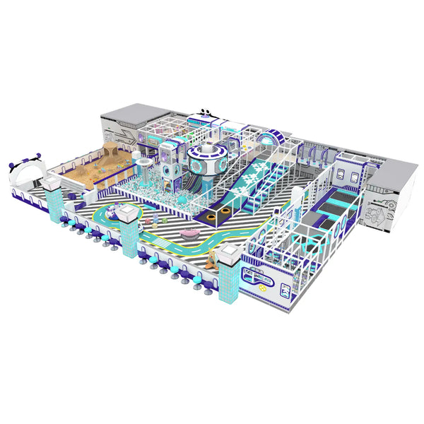 Kids 3 story space theme indoor playgroud