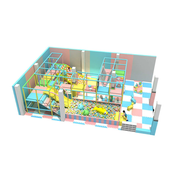 Indoor ball pit playground with slide